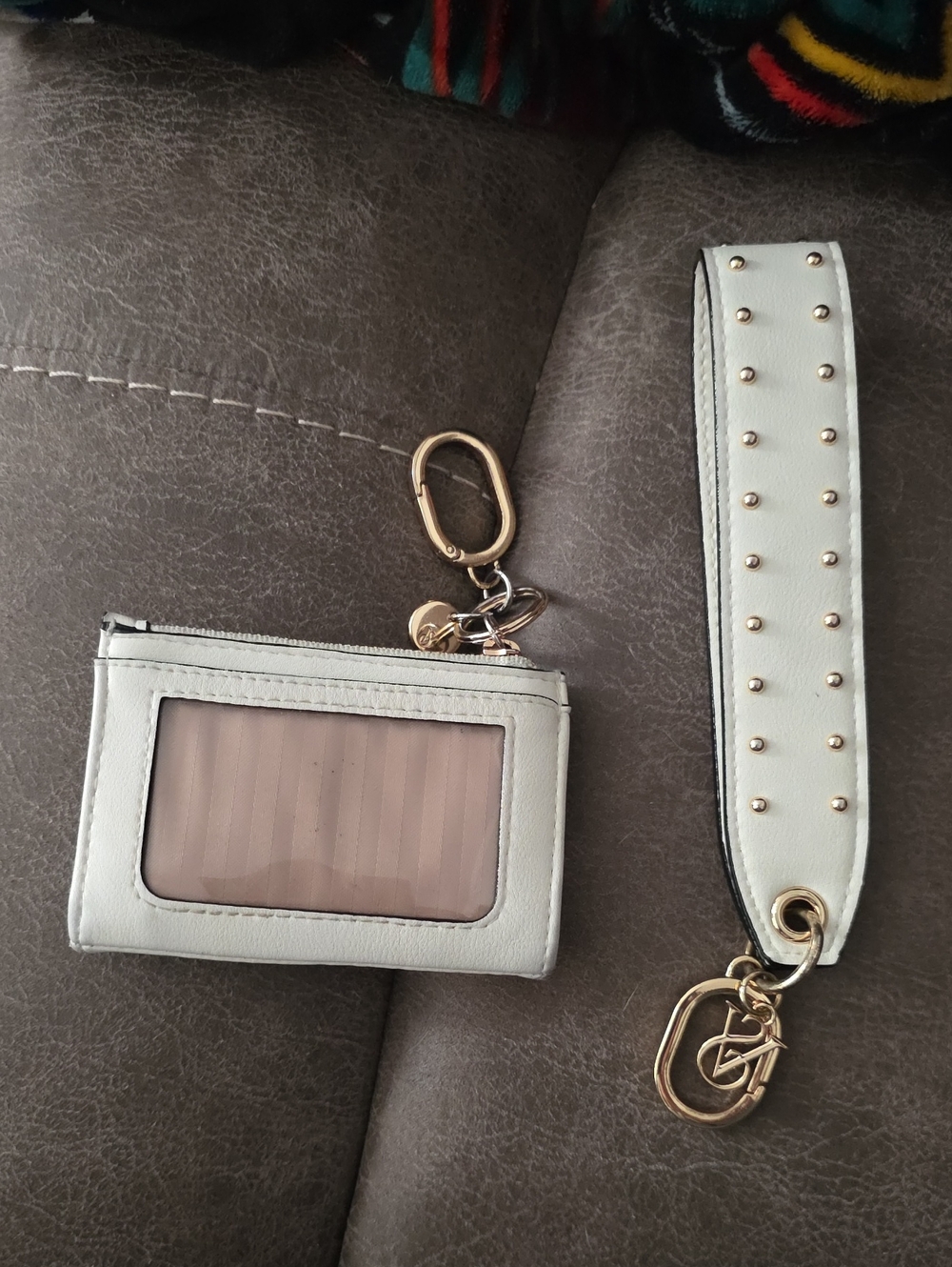 Victoria Secret Fold Over Zip Card Holder with Matching Wrist Strap